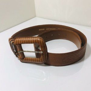 Cipriani Women's Belt Lizard Grain Leather Brown